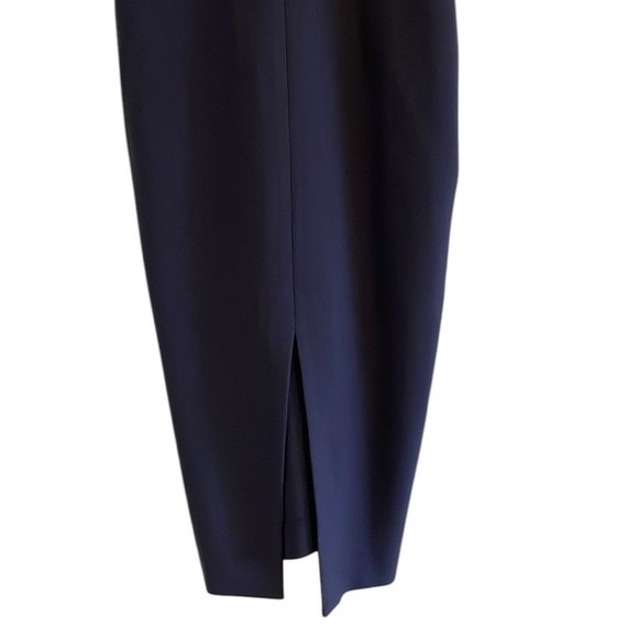 Likely Brooklyn Dress Women’s Size 6‎ Cocktail Front Slit Knee Length Navy Blue - Picture 5 of 10